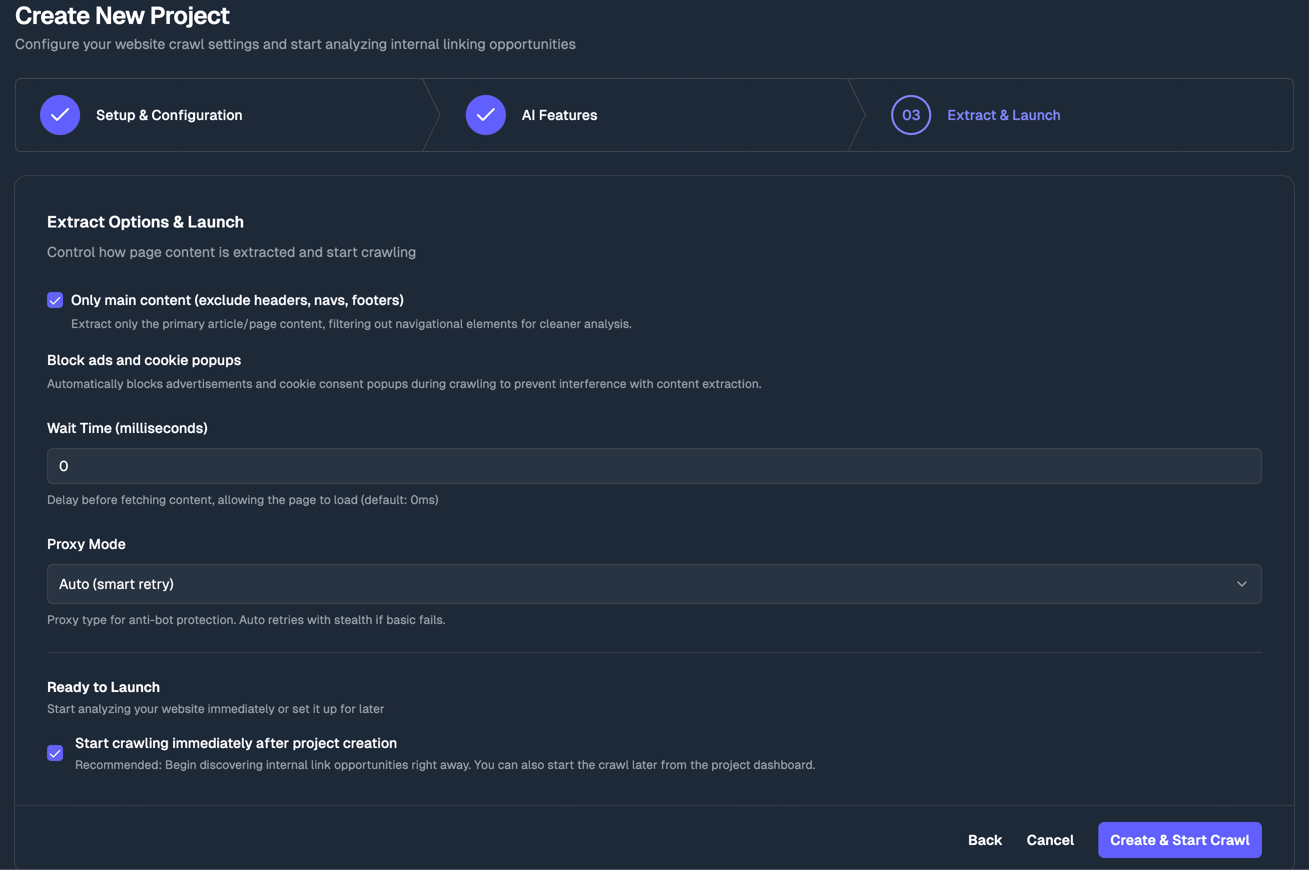 Smart Crawling Analysis Dashboard